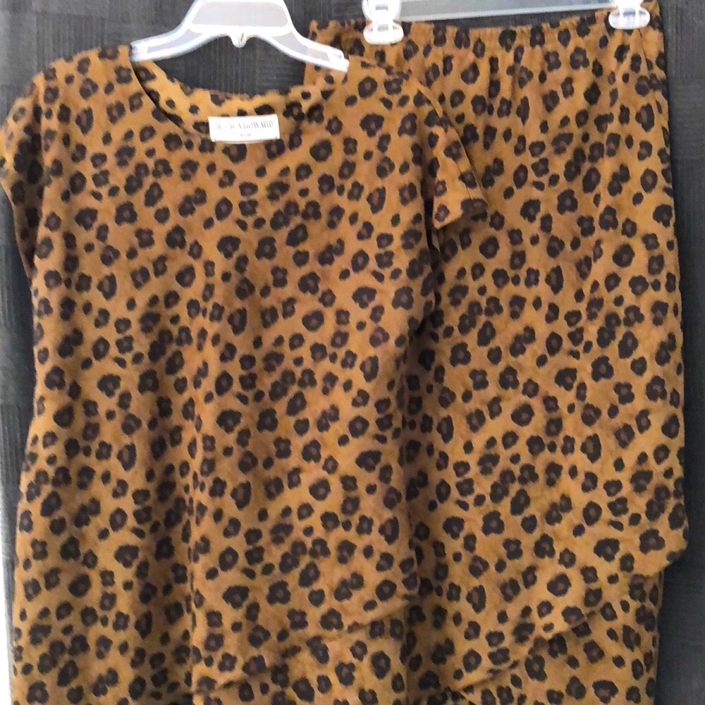 Leopard print skirt set by Jessica Howard